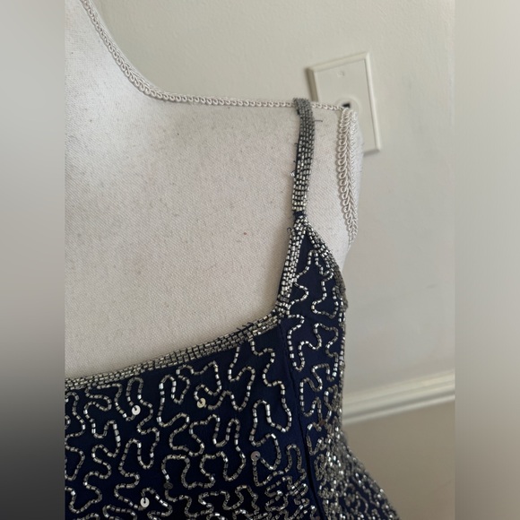 90s Vintage Lawrence Kazar Floor Length Beaded Gown - Picture 8 of 11